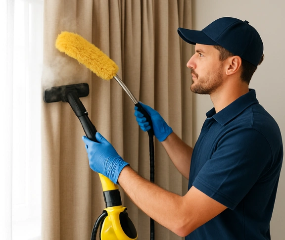 Trusted blind cleaning technician Matty Curtain Cleaning joyner QLD